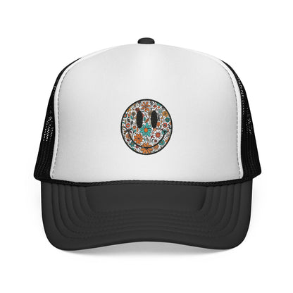 Floral Cactus Patch Trucker Cap | Southwestern Desert Flower Design