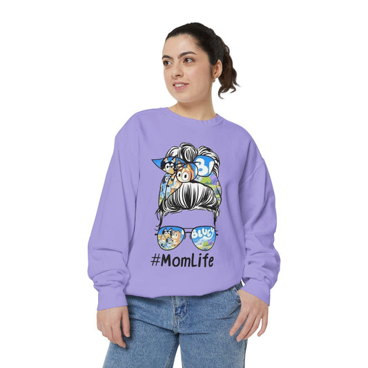 #MomLife Messy Bun Graphic Sweatshirt