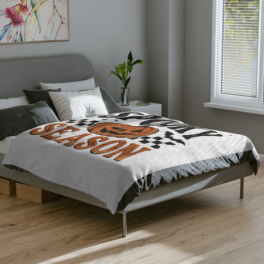 Halloween Jack-O'-Lantern Velveteen Throw