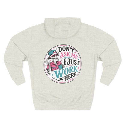 Don't Ask Me, I Just Work Here Retro Skull Workwear Pullover