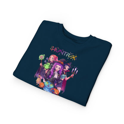 Cute Witch Sisters Halloween Crewneck - Toddler Sweatshirt