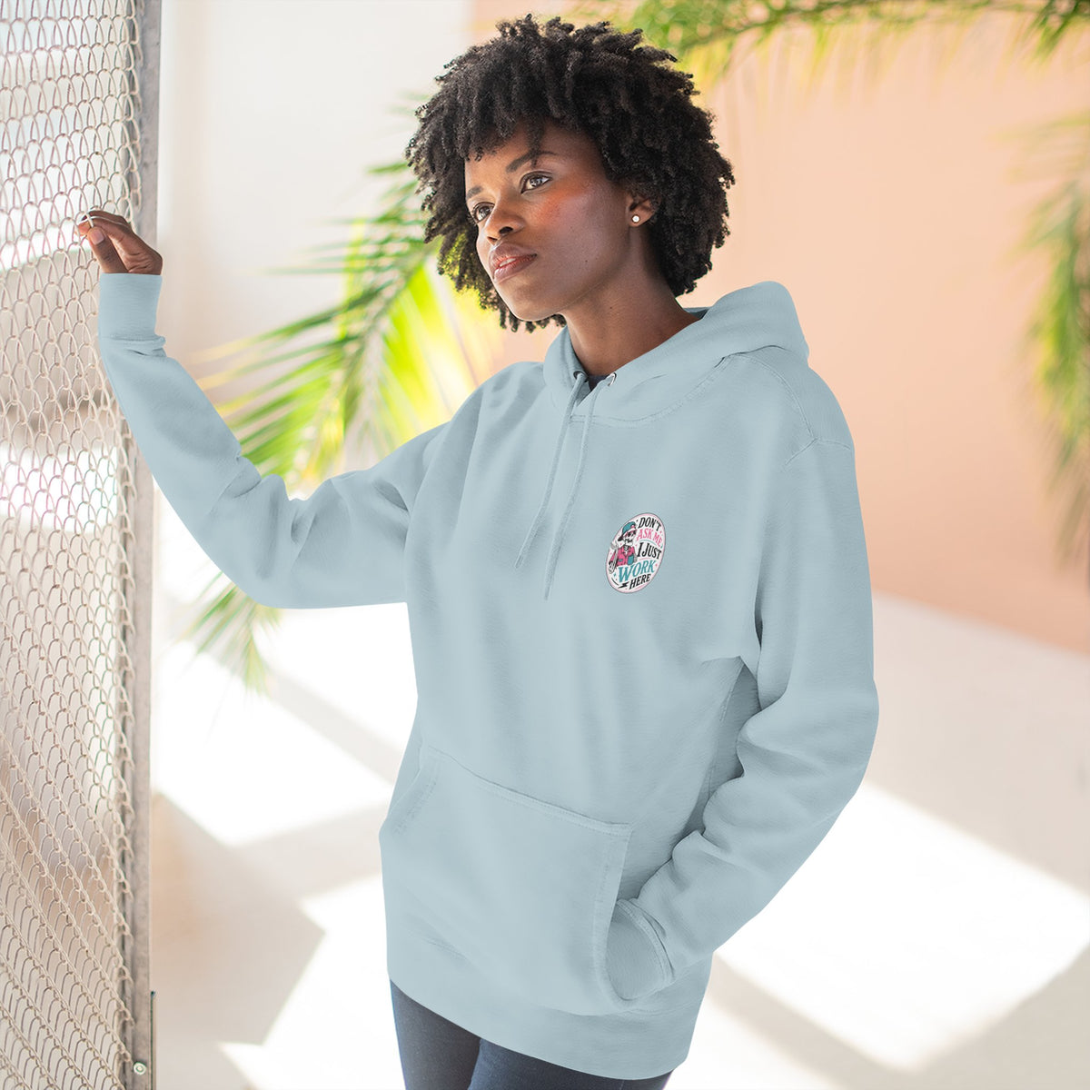 Don't Ask Me, I Just Work Here Retro Skull Workwear Pullover