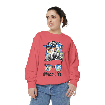 #MomLife Messy Bun Graphic Sweatshirt