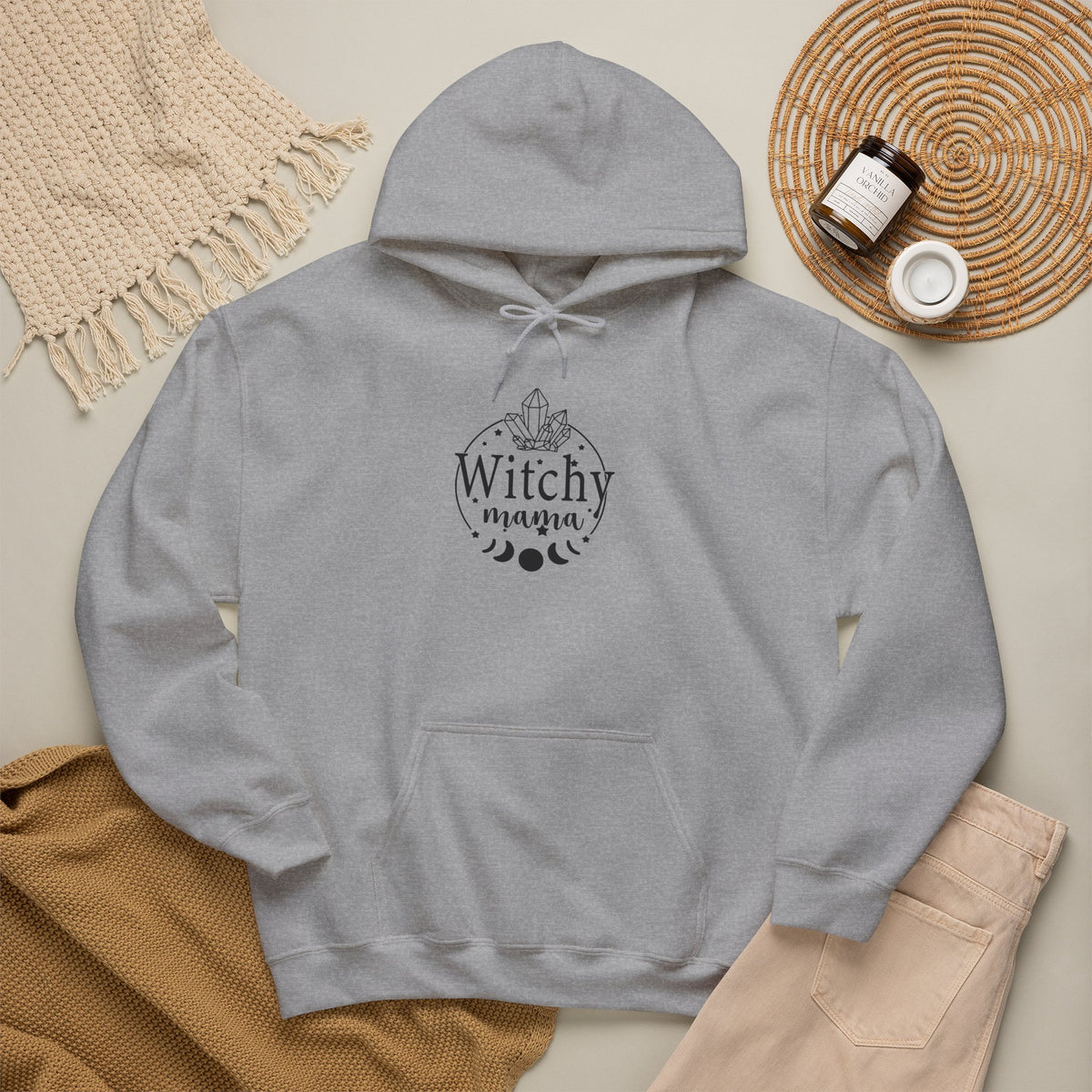 Crescent Moon & Crystals Witchcraft Sweatshirt