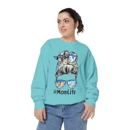 #MomLife Messy Bun Graphic Sweatshirt