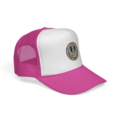 Floral Cactus Patch Trucker Cap | Southwestern Desert Flower Design