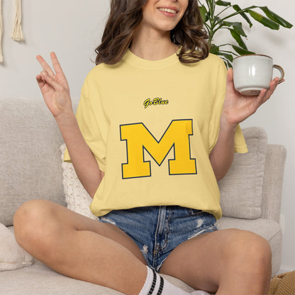 Go Blue M Block Letter T-Shirt | Collegiate Logo Tee