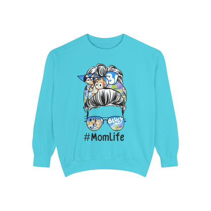 #MomLife Messy Bun Graphic Sweatshirt