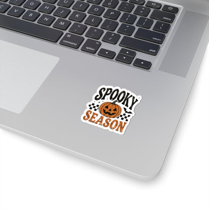 Spooky Season Pumpkin Sticker — Halloween Kiss-Cut Decal
