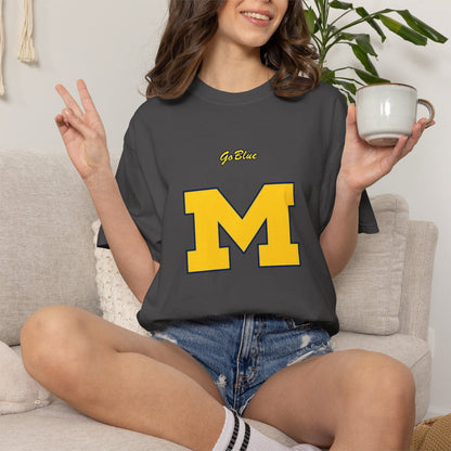 Go Blue M Block Letter T-Shirt | Collegiate Logo Tee