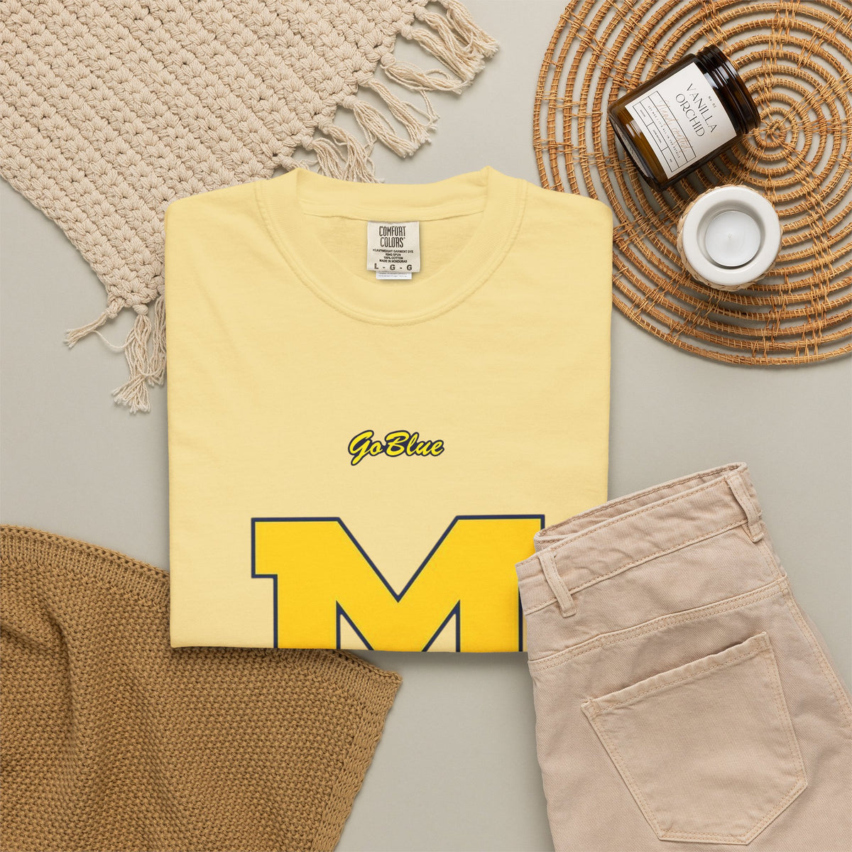 Go Blue M Block Letter T-Shirt | Collegiate Logo Tee