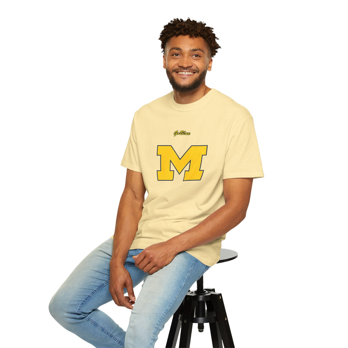 Go Blue M Block Letter T-Shirt | Collegiate Logo Tee
