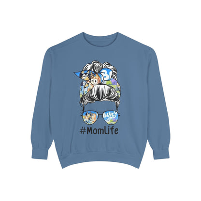 #MomLife Messy Bun Graphic Sweatshirt