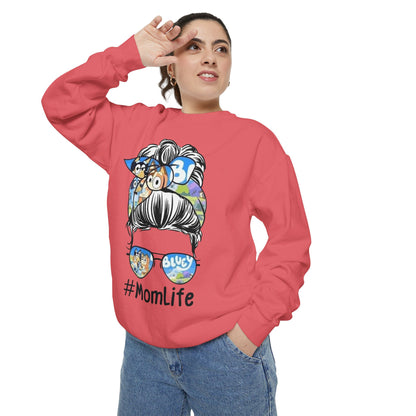 #MomLife Messy Bun Graphic Sweatshirt