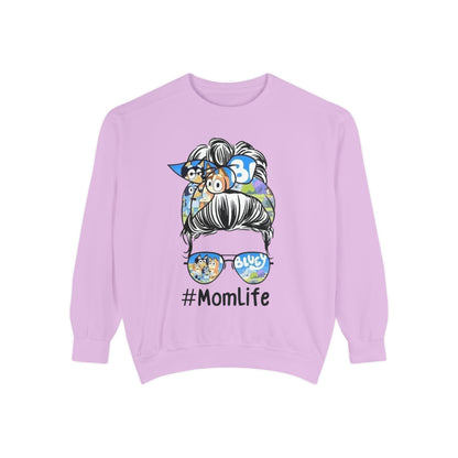 #MomLife Messy Bun Graphic Sweatshirt