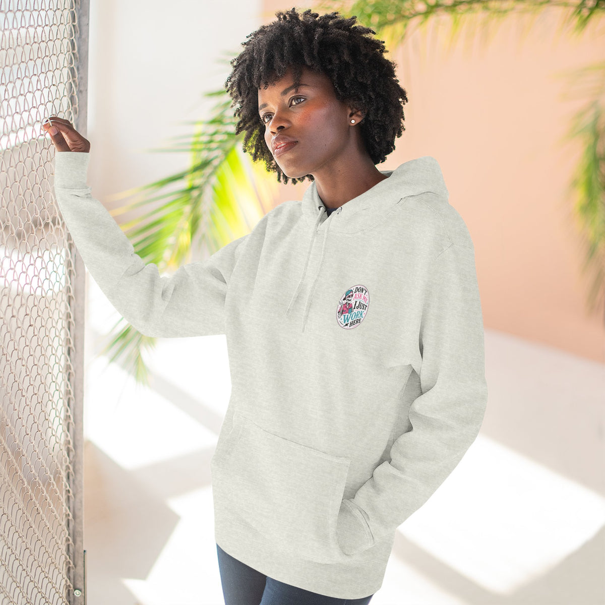Don't Ask Me, I Just Work Here Retro Skull Workwear Pullover