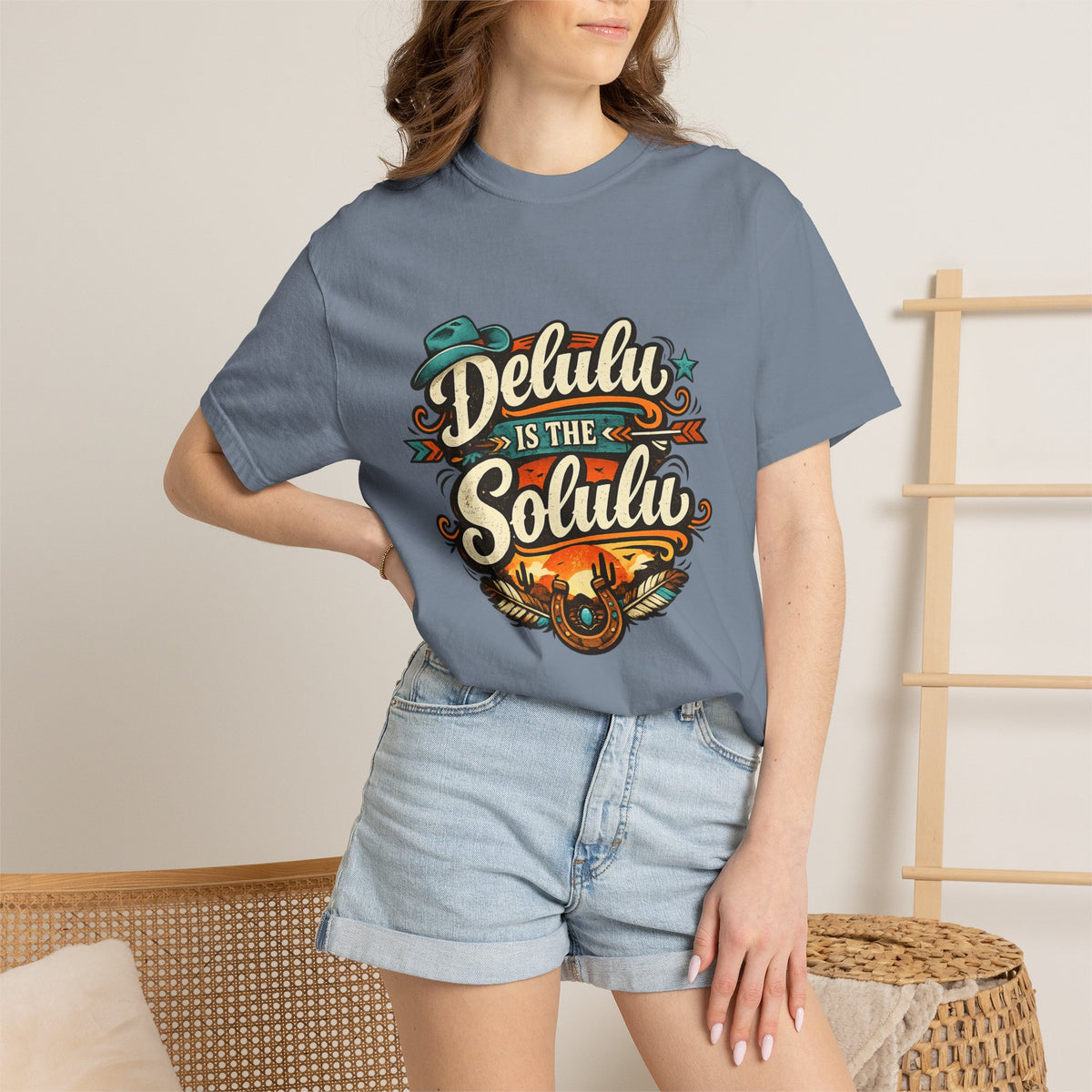 Delulu is the Solulu Retro Graphic Tee