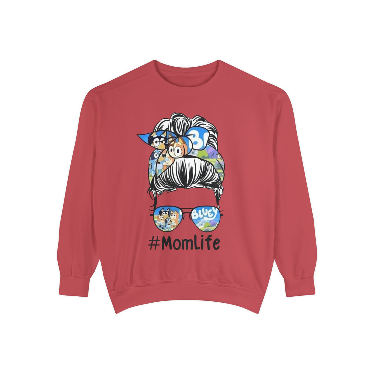 #MomLife Messy Bun Graphic Sweatshirt