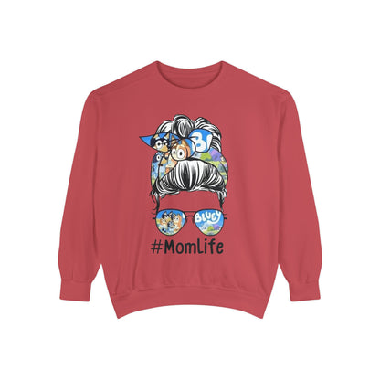 #MomLife Messy Bun Graphic Sweatshirt