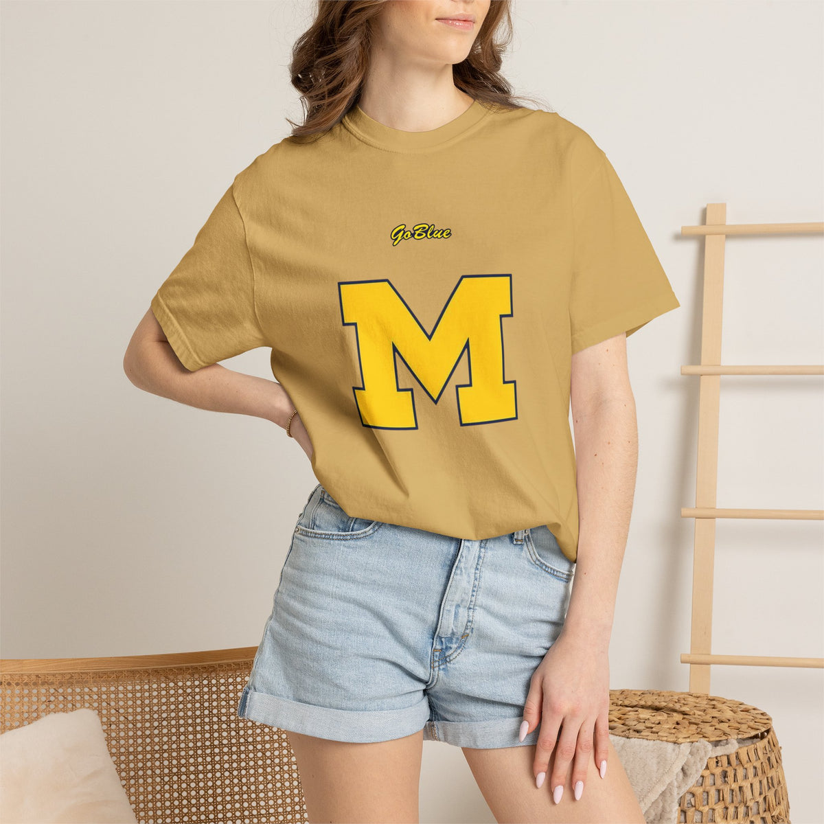 Go Blue M Block Letter T-Shirt | Collegiate Logo Tee