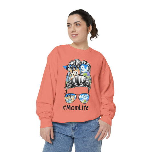 #MomLife Messy Bun Graphic Sweatshirt