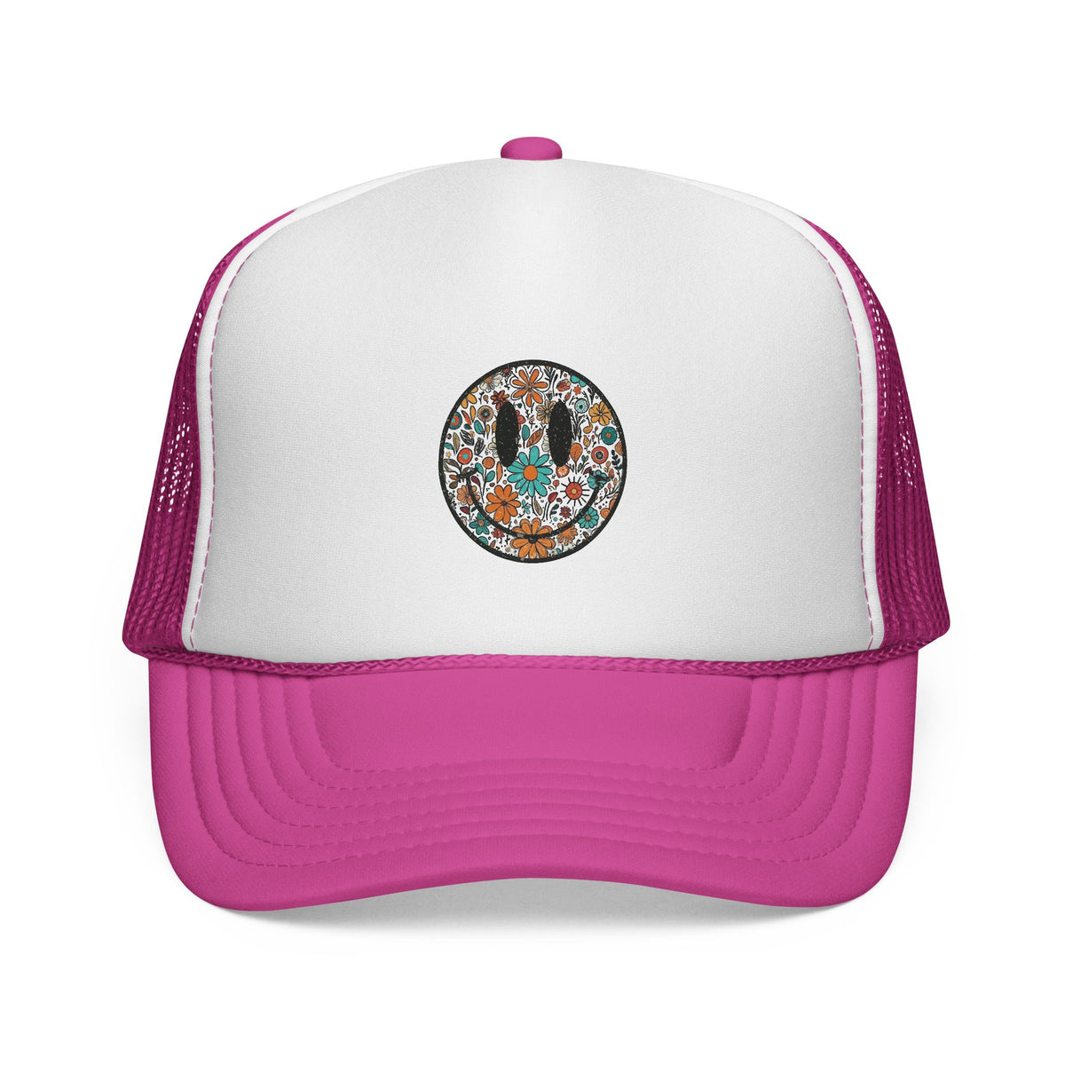 Floral Cactus Patch Trucker Cap | Southwestern Desert Flower Design