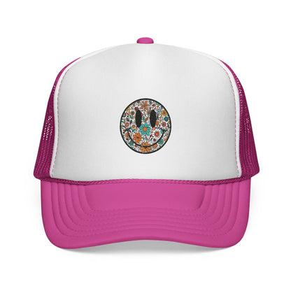 Floral Cactus Patch Trucker Cap | Southwestern Desert Flower Design