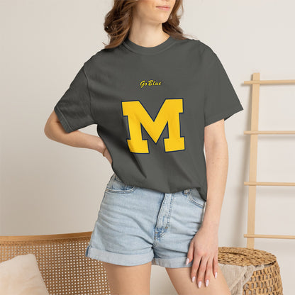 Go Blue M Block Letter T-Shirt | Collegiate Logo Tee