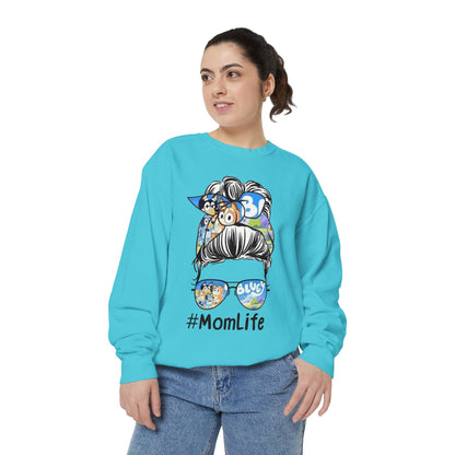 #MomLife Messy Bun Graphic Sweatshirt
