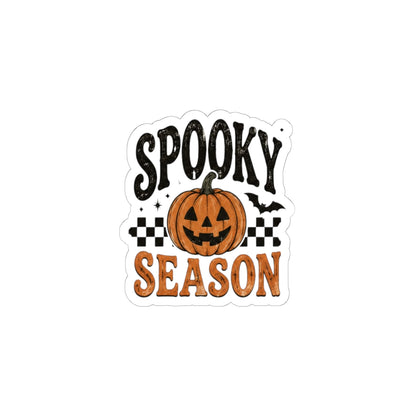 Spooky Season Pumpkin Sticker — Halloween Kiss-Cut Decal