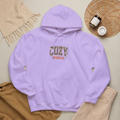Cozy Season Hoodie — Leopard Script "Cozy" Fall Sweatshirt