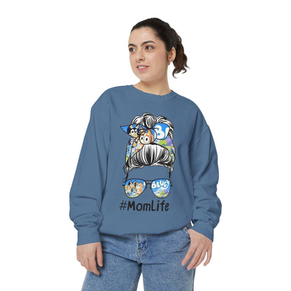 #MomLife Messy Bun Graphic Sweatshirt