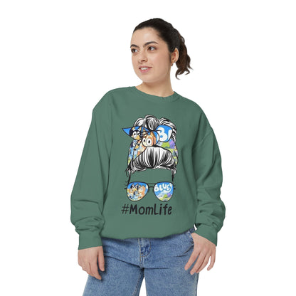 #MomLife Messy Bun Graphic Sweatshirt