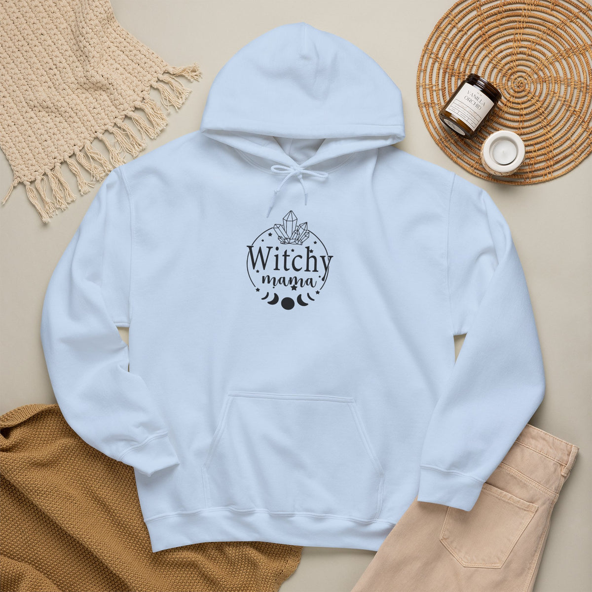 Crescent Moon & Crystals Witchcraft Sweatshirt