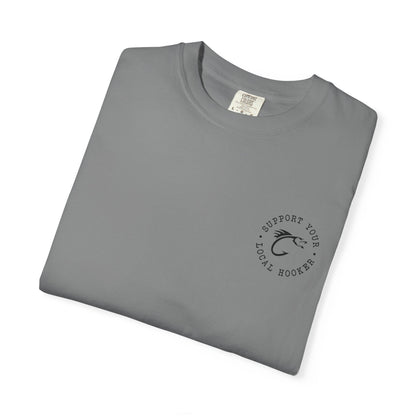 Swallow Baby Don't Spit Fishing Graphic T-Shirt | Retro Sunset Bass Design