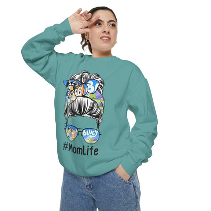 #MomLife Messy Bun Graphic Sweatshirt