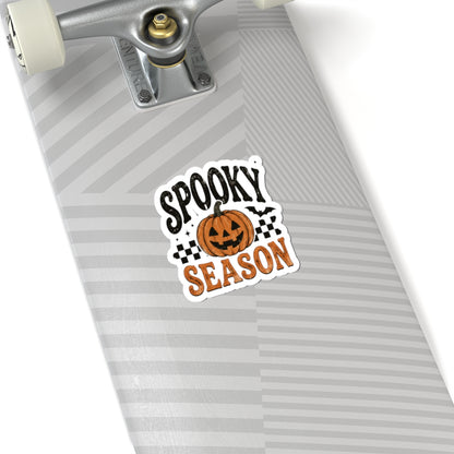 Spooky Season Pumpkin Sticker — Halloween Kiss-Cut Decal