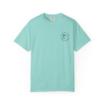 Swallow Baby Don't Spit Fishing Graphic T-Shirt | Retro Sunset Bass Design