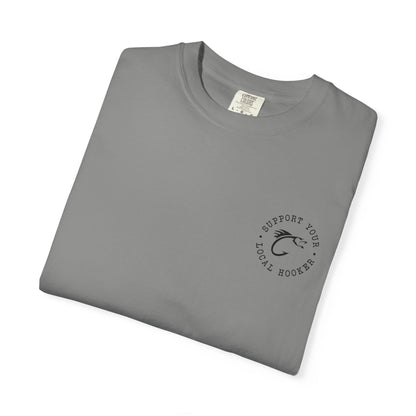 Swallow Baby Don't Spit Fishing Graphic T-Shirt | Retro Sunset Bass Design