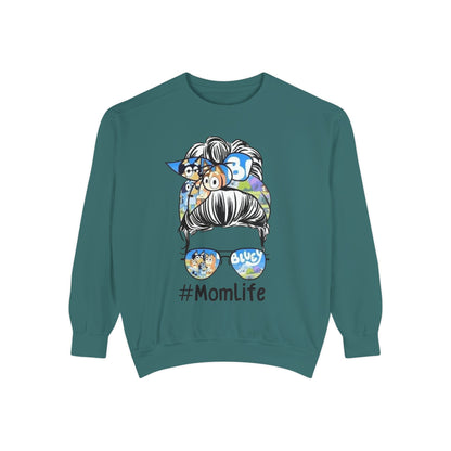 #MomLife Messy Bun Graphic Sweatshirt