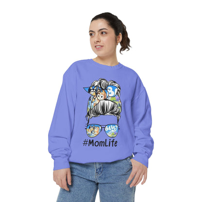 #MomLife Messy Bun Graphic Sweatshirt
