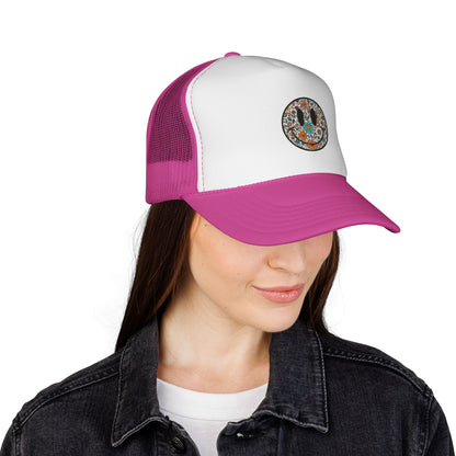 Floral Cactus Patch Trucker Cap | Southwestern Desert Flower Design