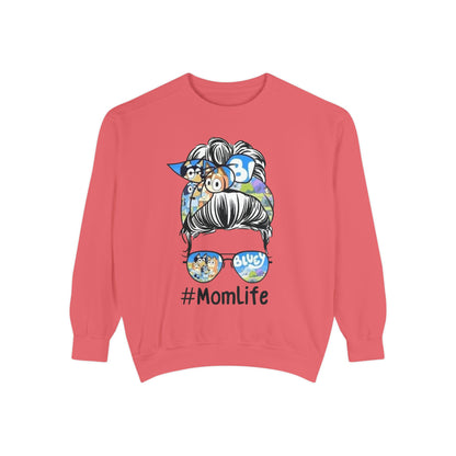 #MomLife Messy Bun Graphic Sweatshirt