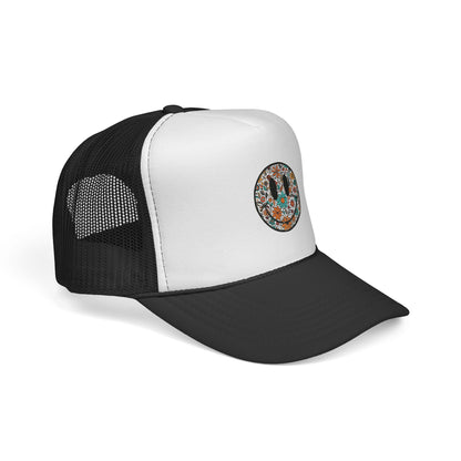 Floral Cactus Patch Trucker Cap | Southwestern Desert Flower Design
