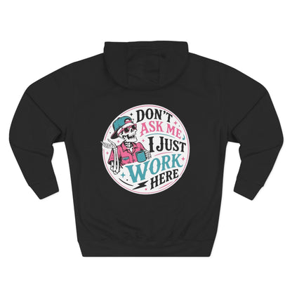 Don't Ask Me, I Just Work Here Retro Skull Workwear Pullover