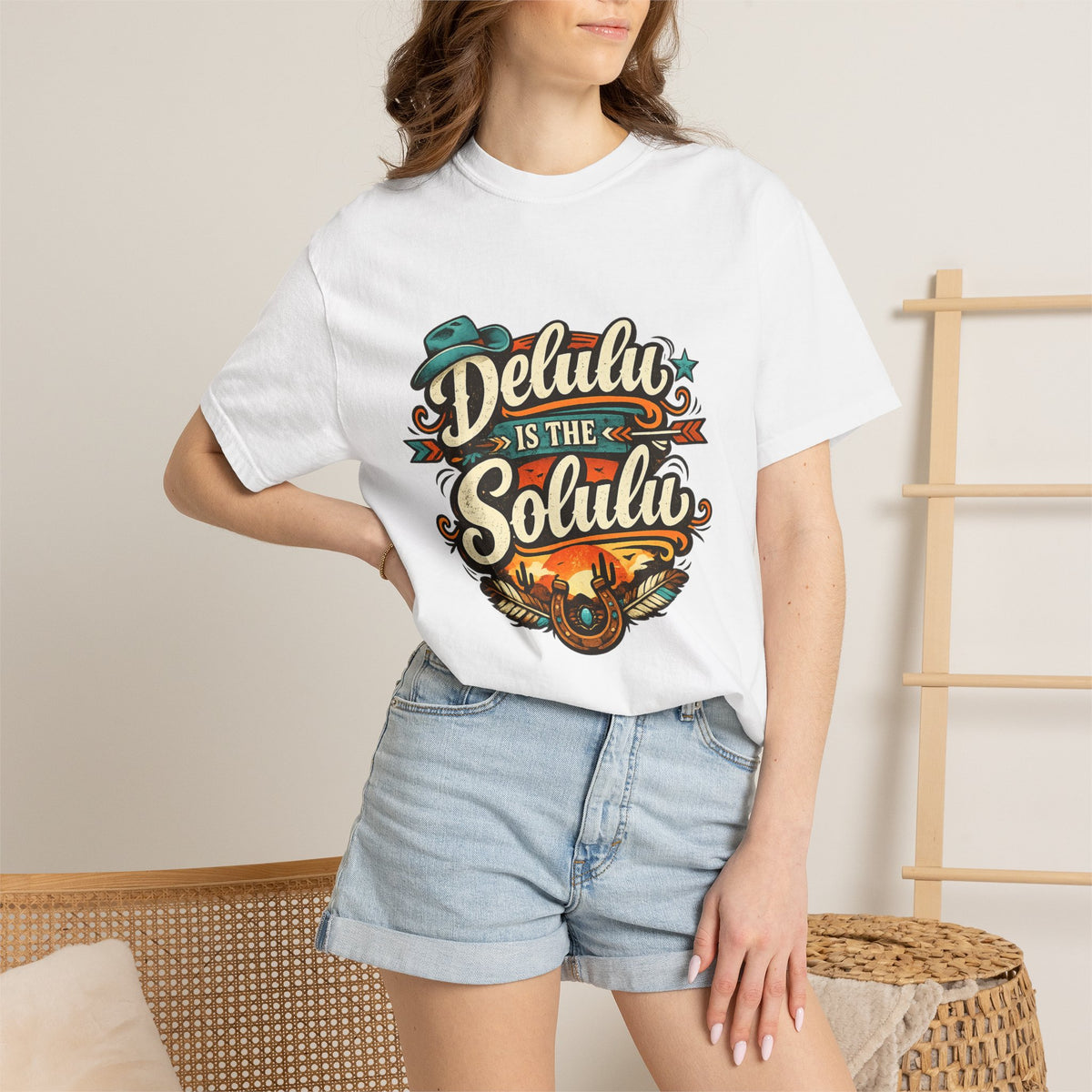 Delulu is the Solulu Retro Graphic Tee