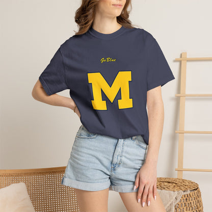 Go Blue M Block Letter T-Shirt | Collegiate Logo Tee