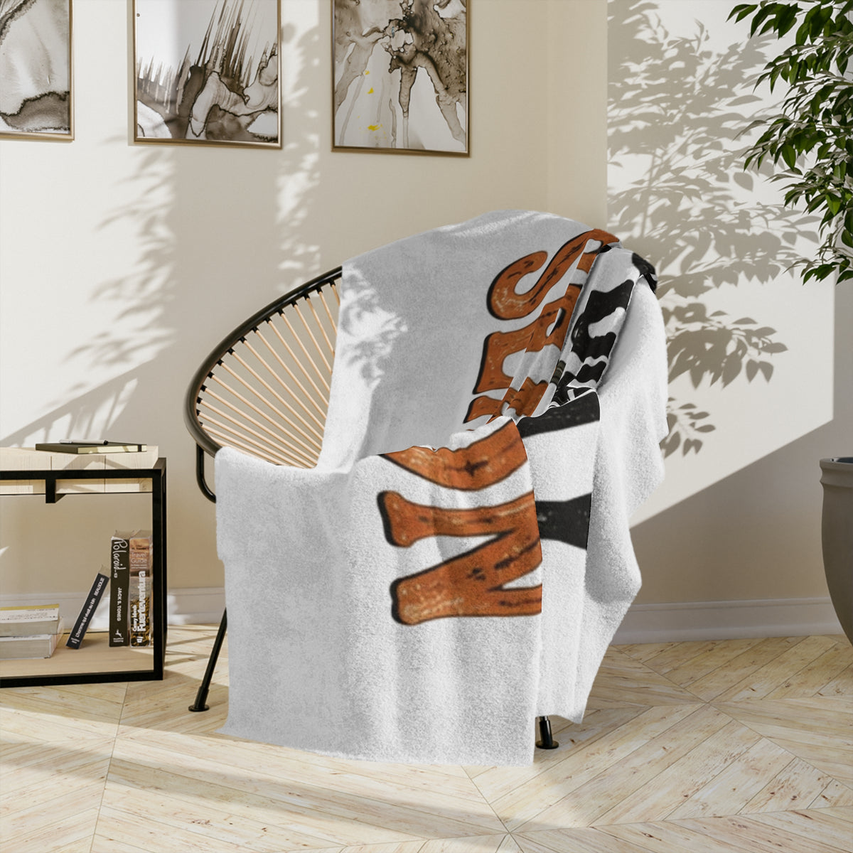Halloween Jack-O'-Lantern Velveteen Throw