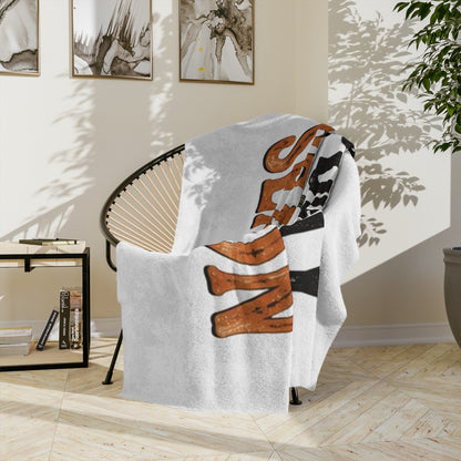 Halloween Jack-O'-Lantern Velveteen Throw