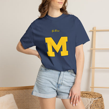 Go Blue M Block Letter T-Shirt | Collegiate Logo Tee